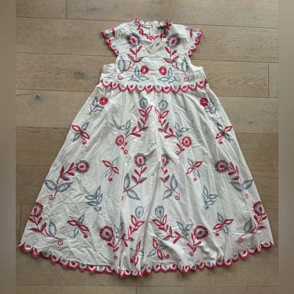 NWT Sea New York EEVI multi embroidered twill short sleeve dress XL - Picture 7 of 11